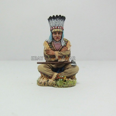 #ad #ad Sioux Indian Sit Team Miniatures 1 30 Metal Model Statue Hand Painted $149.46