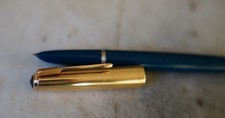 Rare Vintage Parker 51 Fountain Pen Blue Gree...