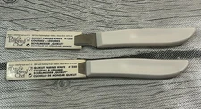 Pair 2 Pampered Chef Quikut Kitchen Paring Knife White Handle 1250 2.5" Blade
