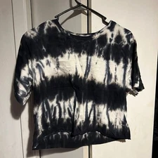 Tie dye crop top tee shirt XS