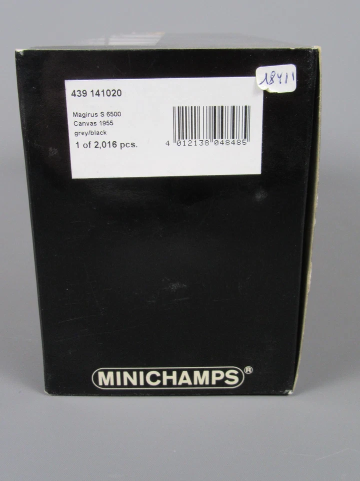 D711 MINICHAMPS 439 141020 Magirus S 6500 Tela 1955 Grigio 1/43 Nuovo + Scatola - Immagine 3 di 4