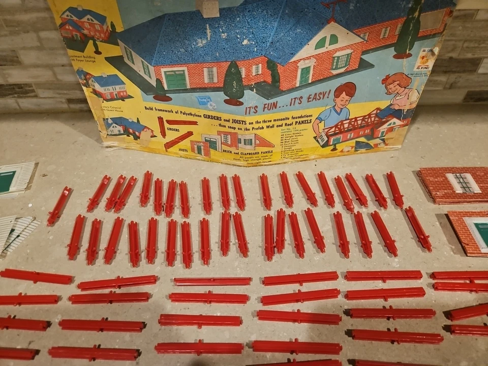 Lote de 100+ piezas de vigas y paneles KENNERS vigas rojas, viguetas y más (leer) Foto 2 de 4