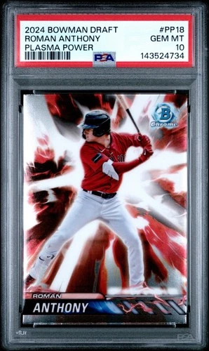 Roman Anthony 2024 Bowman Draft Plasma Power #PP-18 Boston Red Sox PSA 10