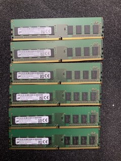 Lotto 6 Micron 8GB DDR4 2400 ECC UDIMM Memoria Server PC4 2400T ED1 11