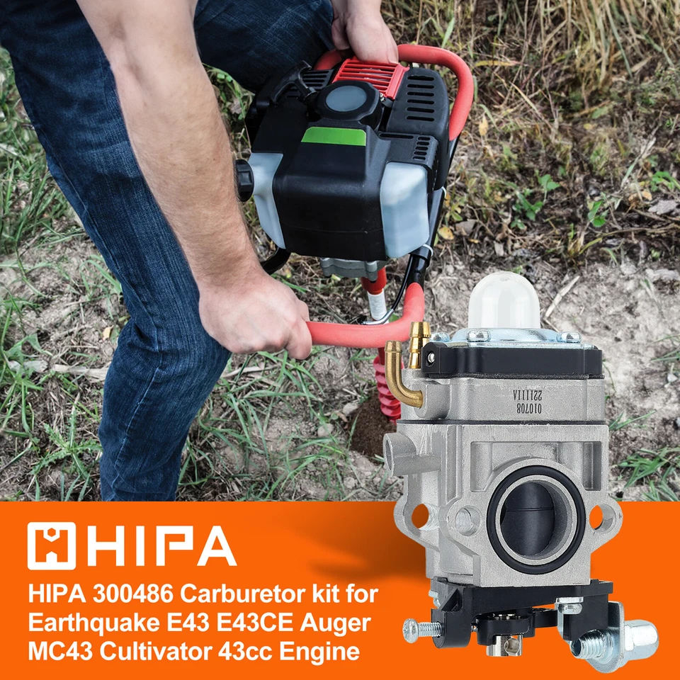 Карбюратор для триммера Earthquake E43 E43WC E43CE Auger MC43 MC43E MC43C 300486 - Изображение 2 из 4