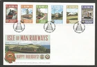 ISLE OF MAN 2013 RAILWAYS SET on UNADDRESSED FIRST DAY COVER