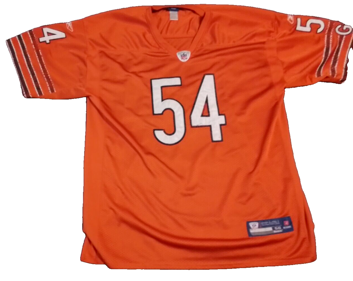Reebok Brian Urlacher Jersey #54 Mens Size 56 Chicago Bears Orange