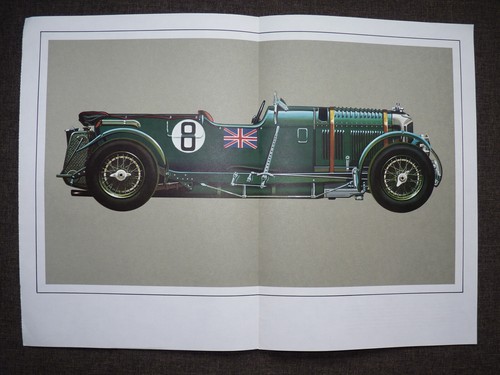 1929 Bentley 4,5l Hans A Muth Kunstdruck Litho von 1961 - Bild 2 von 6