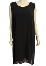 Vince Camuto Women's Chiffon Sleeveless Dress Black 3X NWT