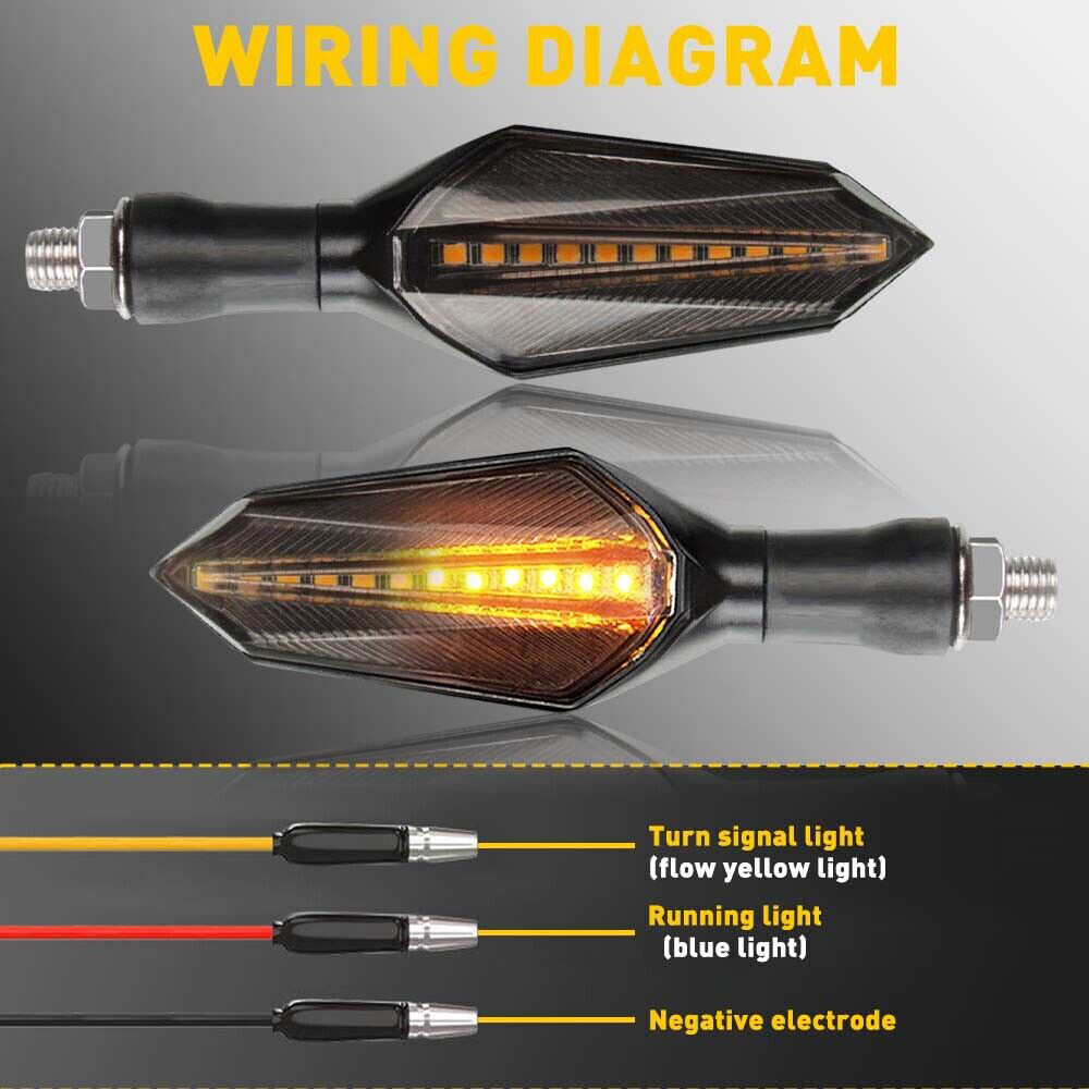 4 Frecce LED Moto, Indicatori Di Direzione Universali Gialli Per Motocross E Sportive - TB - Foto 2