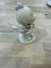 Vintage 1982 Precious Moments "Jesus Love Me" Girl with Bunny Figurine E-9279