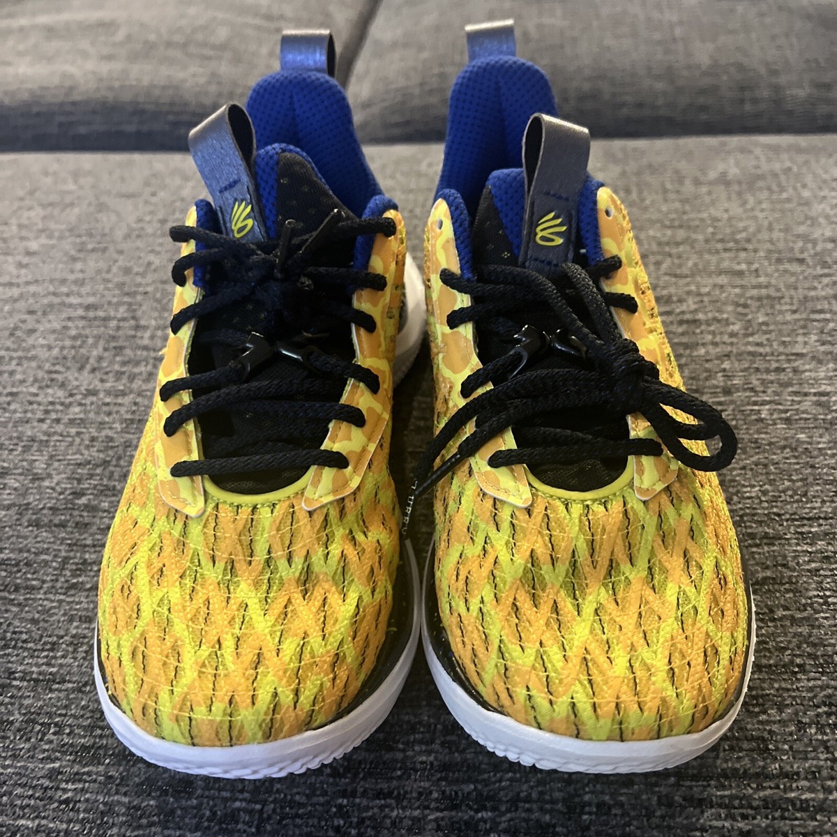 7Y Under Armour GS Curry 10 Bang Bang Yellow Youth Kids 3026294