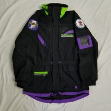 VTG Kawasaki Jacket Motorsports Snowmobile Motorbike Racing Ski Black 90s Medium