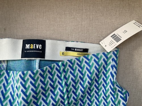 NWT Maeve The Margot Kick-Flare Cropped Pants Anthropologie Size XS Small Blue - Bild 6 von 6