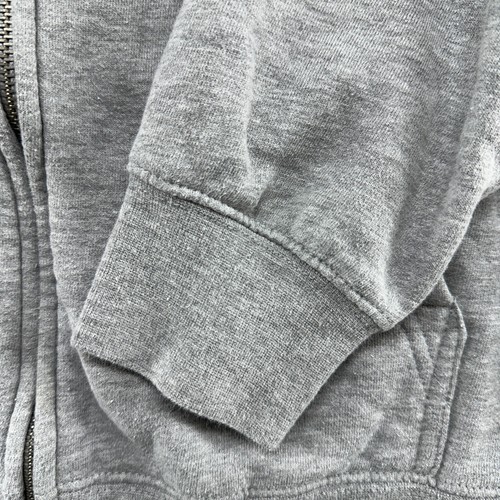 Undefeated Hoodie Mens L Grey Full Zip Sweater Fleece Solid Cotton Blend UNDFTD - Picture 3 of 12