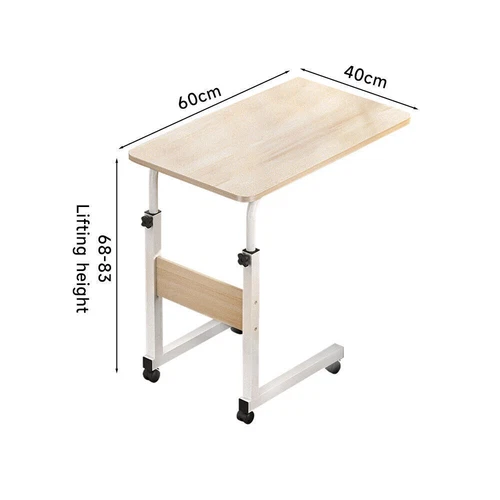Mobile Over Bed Chair Table Hospital Overbed Height Adjustable Laptop Tray Stand - Picture 4 of 11