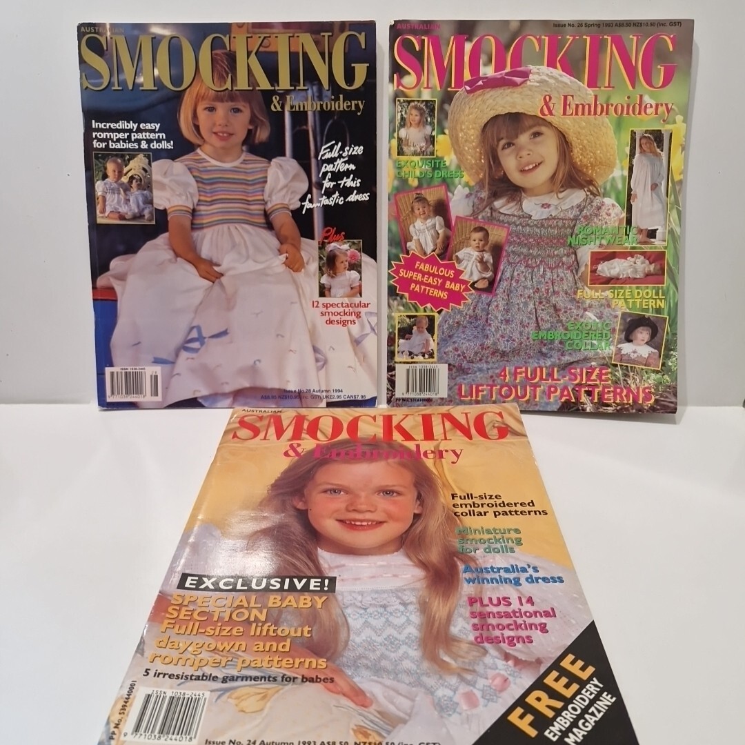 australian　SMOCKING & Embroidery issue28 No. 28 Australian Smocking and Embroidery Back Issue - Etsy