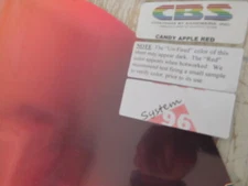 Dichroic Glass:CBS 96 COE - Candy Apple on Flat Thin Black- 3"Sq