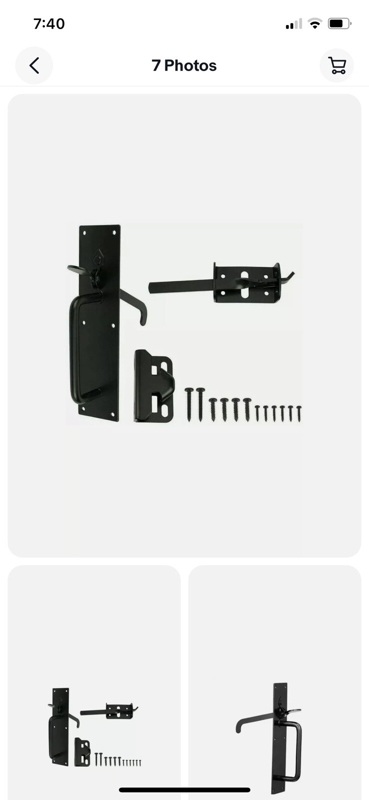 Everbilt Black Heavy Duty Gate Thumb Latch Garden Fencing Security Self