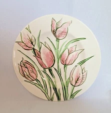  Harry and David China  8.25" Dessert Appetizer Plate - Pink Tulip