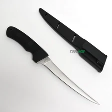 12" Fishing Knife Clip-on Protective Sheath Non-Slip Fillet Knife SS Blade