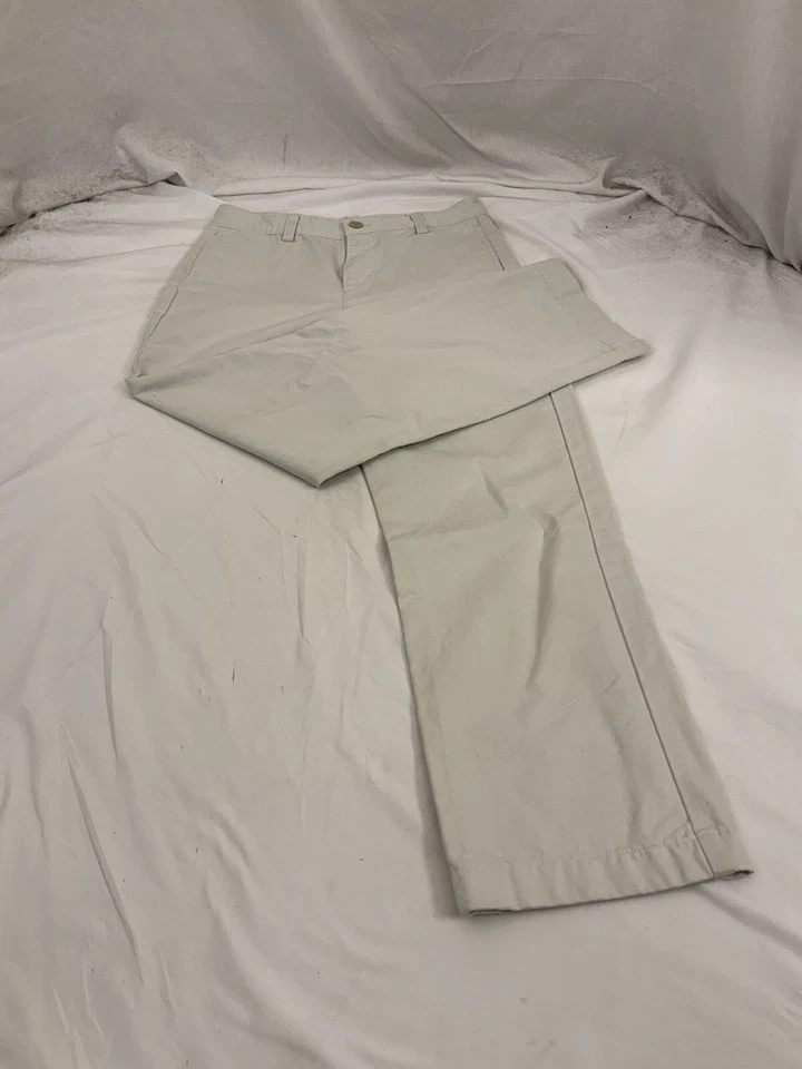 Pantalones Vineyard Vines juveniles 12 chinos tostados frente plano 100 % algodón como nuevos YGI S1-754 Foto 2 de 4