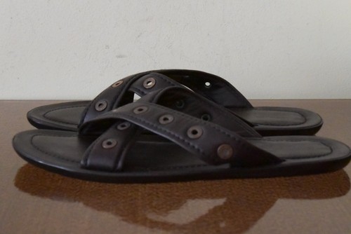 Louis Vuitton Men's Leather Slippers Sz 