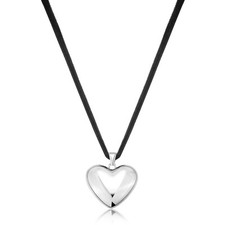 Choker Cuore Bombato Pensiero per Amica Speciale Collana Acciaio Sagapo SSE15