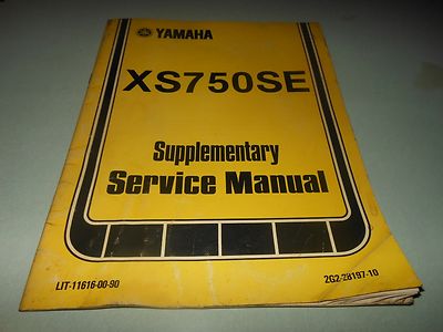Yamaha 1st Edit Supplementary Service Manual Book 1978 XS750SE LIT-11616-00-90
