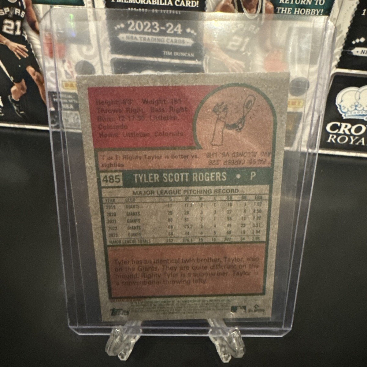 2024 Topps Heritage Short Print Tyler Rogers Blue Orange Boarder