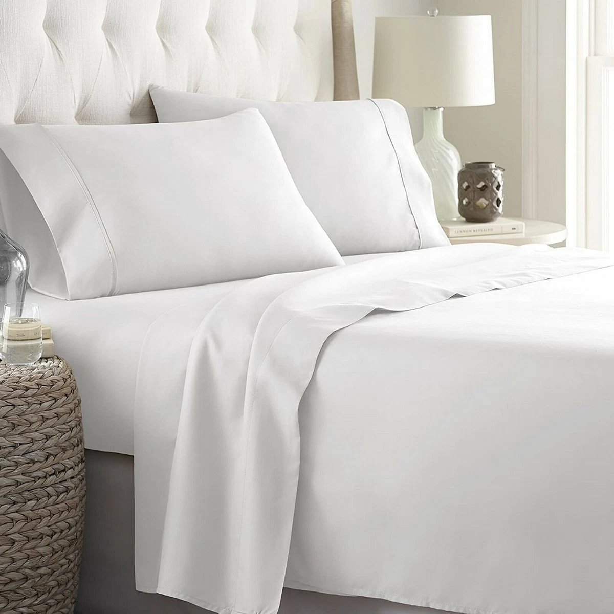 Organic Cotton 1000 TC Beautiful 4 Piece Sheet Set 21