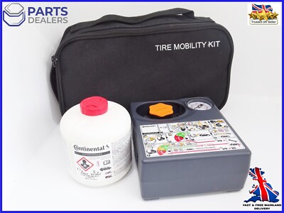 TYRE REPAIR KIT GENUINE CONTINENTAL RANGE ROVER PUMP SEALANT BAG SET  UK - Main Image