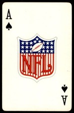 1963 Stancraft RED BACK Ace of Spades NFL Shield Vintage Playing Card