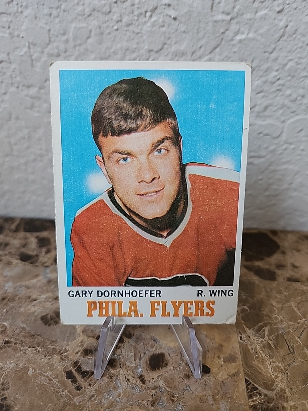 GARY DORNHOEFER 1970-71 TOPPS PHILADELPHIA FLYERS  HOCKEY CARD