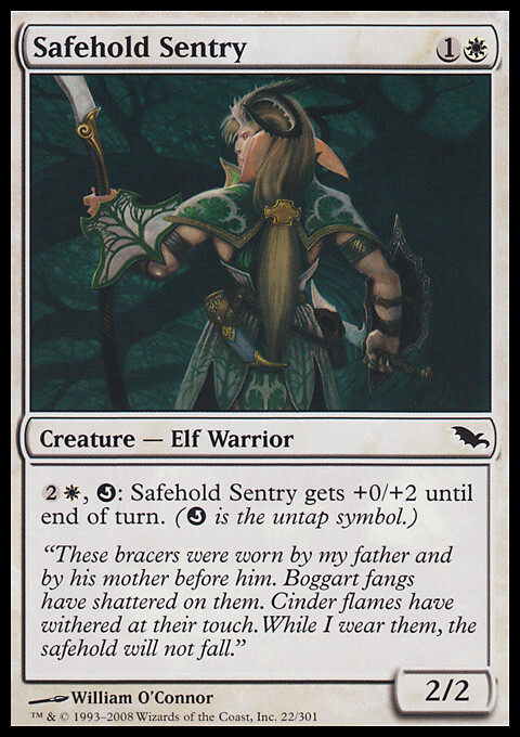 Magic the Gathering MTG Safehold Sentry (22) Shadowmoor   LP