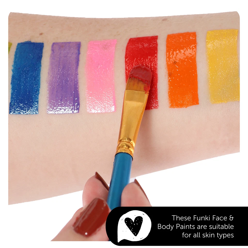 FUNKI FACE & BODY PAINT OIL BASED MAKE UP HALLOWEEN THEATRE CHILDREN'S PARTY - Image 3 of 4