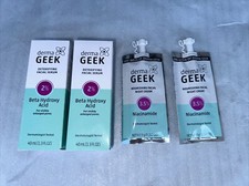 Lot of 4 Derma Geek Detoxifying Facial Serum Beta Hydroxy Acid 1.3fl oz NEW