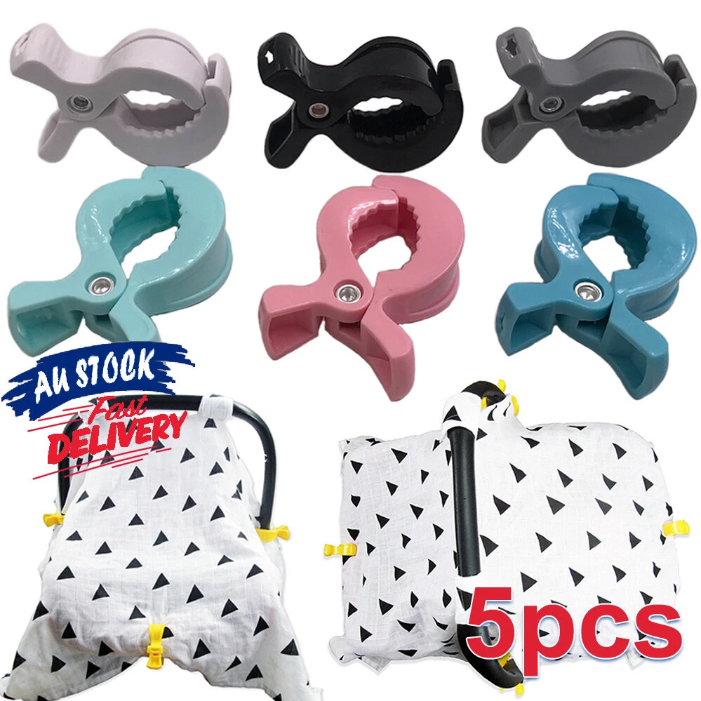 5Pcs Stroller Peg To TU Blanket Clip Hook Toy Pram Pegs Car Seat