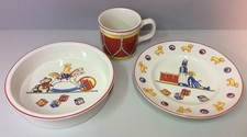 Tiffany Toys By Tiffany Co Porcelain Set Mug, Bowl and FREE Plate With Chip