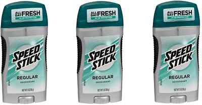 Speed Stick Men Regular Deodorant 3oz each *Three Pack*