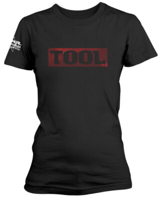 Tool Shaded Box schwarzes Damen tailliertes T-Shirt OFFICIAL