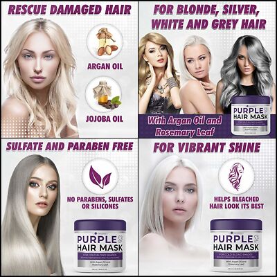 Mascarilla Violeta Para Cabello Rubio Tratamiento Para Alisar Repara El Pelo