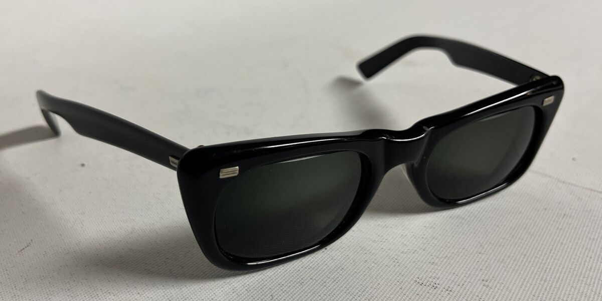 Rare Vintage American Optical AO 60s Black Sunglasses Rare Vintage American Optical AO 60s Black Sunglasses