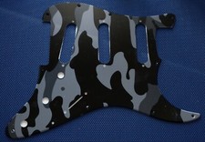 NEW Stratocaster 11 Hole PICKGUARD for Fender USA Mex Standard Black Camo Print