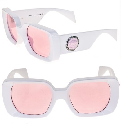 VERSACE MEDUSA MEDALLION 4473 White Pink VE4473 Unisex