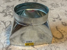 Master Flow Fan Boot Range Hood Transition Galvanized Steel 3 1/4 x 10 x 7 Inch