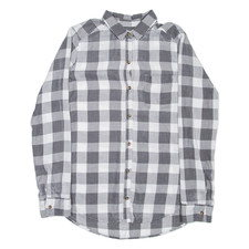 HOLLISTER Camicia Donna Grigia A Quadri Manica Lunga S