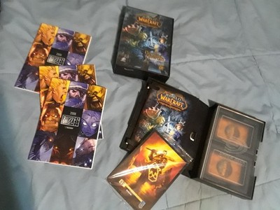 World of Warcraft Heroes of Azeroth Trading Card Game Set Of 2 & 3 Books Used
