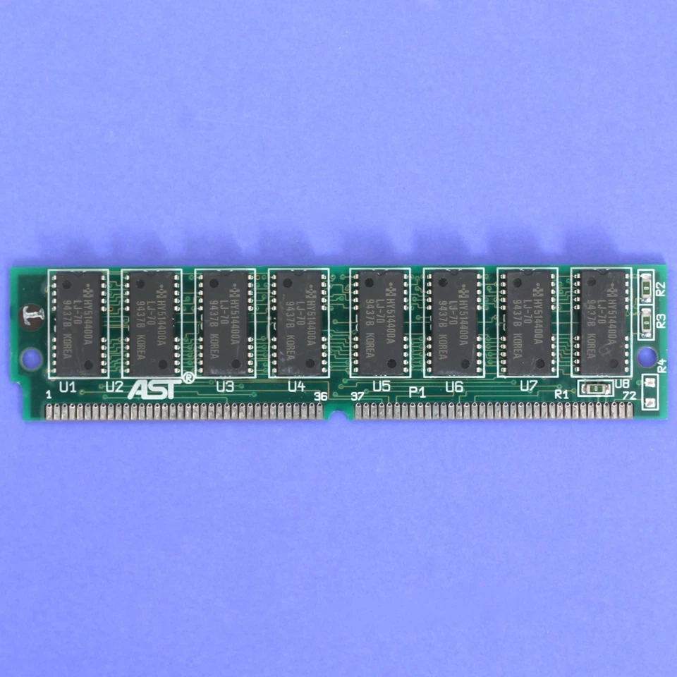 72 Pin 16MB (4x4MB) AST/Hyundai 70NS FPM SIMM Memory RAM *TESTED w/ REPORT* 486 - Image 2 of 4