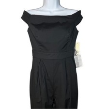 Eliza J Off The Shoulder Crop Jumpsuit In Black, 2, NWT